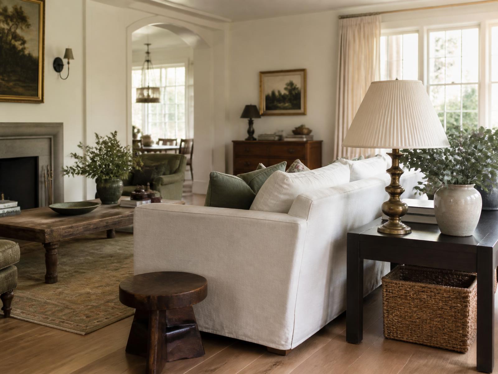 Calm sunlit Illinois living room